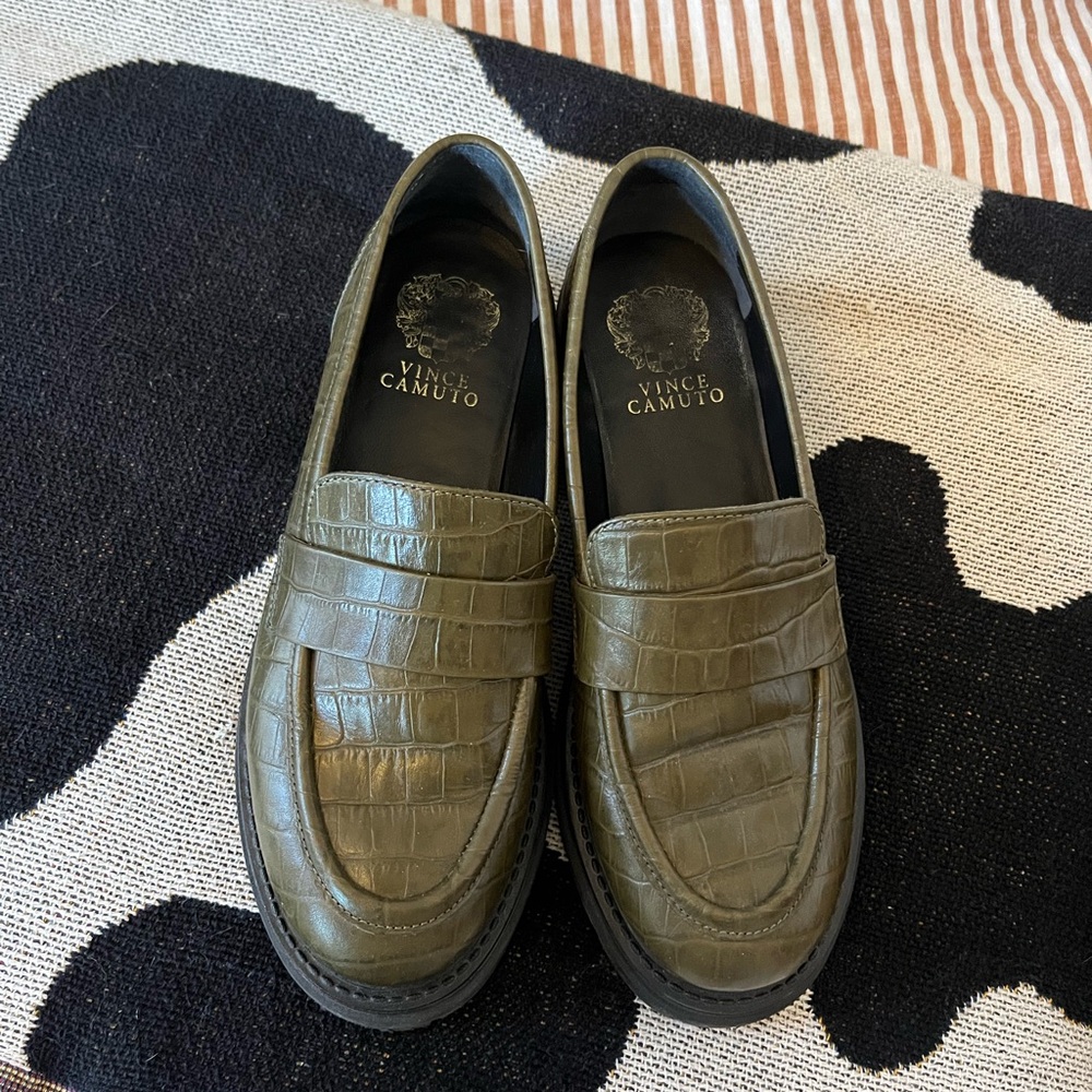 Vince Camuto Olive Green Loafers